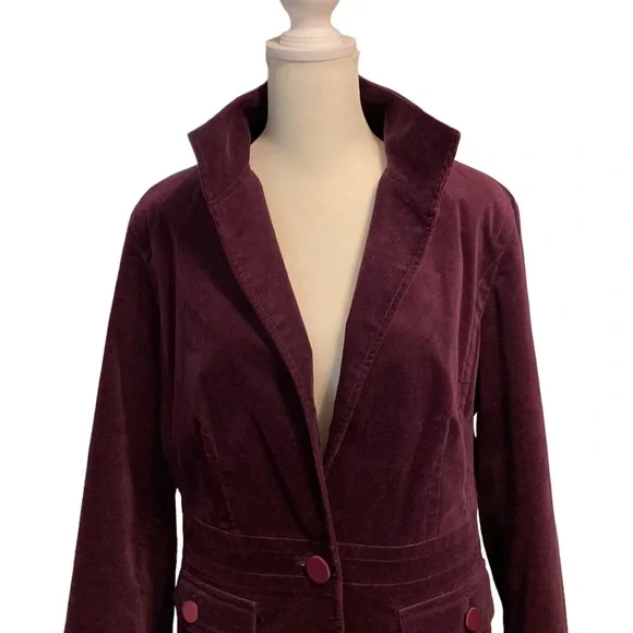 TALBOTS velvet plum blazer jacket - Picture 4 of 11